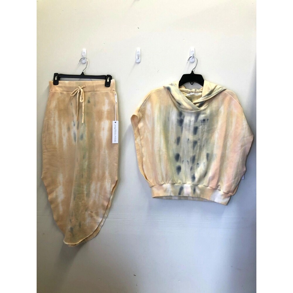 Young Fabulous & Broke Carla Cut Off Hoodie Gigi Skirt 2pc Set
